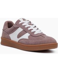 Hush Puppies - Maura Suede Stone Trainers - Lyst