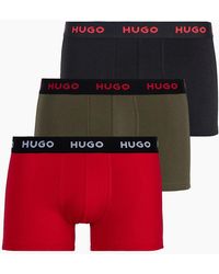 BOSS - 3-Pack Classic Logo Boxer Trunks, /Khaki - Lyst