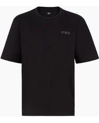 Fendi - Logo Patch Crewneck T-Shirt - Lyst