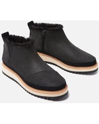 TOMS - Marlo Leather Boots - Lyst
