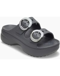 Crocs™ - Saturday Platform Buckle Eva Carbon Sandals - Lyst