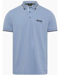 BOSS - Wordmark Collared Neck Short Sleeve Regular Fit Shirt - Lyst