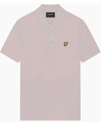 Lyle & Scott - Lyle & Scott Branded Chest Logo Mauve Dusk Polo Shirt - Lyst