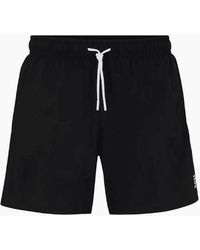 BOSS - Iconic Stripe Logo Swim Shorts - Lyst