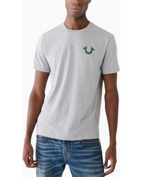 TRUE RELIGION - 107998 T Shirts Short Sleeve Buddha Face Summer Crew Neck Tee - Lyst