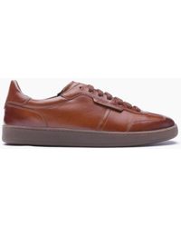 Base London - London Tucker Leather Tan Trainers - Lyst