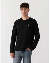 Belstaff - Long Sleeved Logo T-Shirt - Lyst