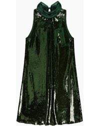 Ro&zo - Petite Freya Emerald Sequinned Halterneck Dress - Lyst