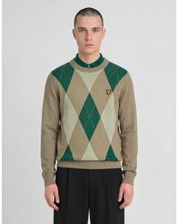 Lyle & Scott - Archive Argyle Crew Neck Jumper - Lyst