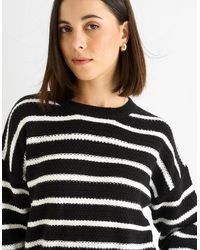 Gini London - Stripe Chunky Knit Oversized Jumper - Lyst