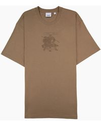 Burberry - Tristan Embroidered Ekd T-Shirt Camel - Lyst