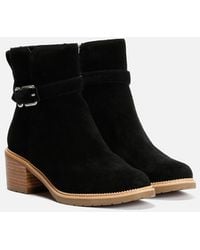 TOMS - Hailey Buckle Suede Boots - Lyst