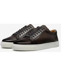Oliver Sweeney - Antiqued Leather Cupsole Trainers - Lyst
