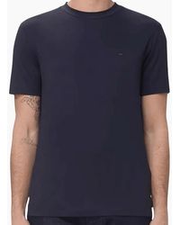 Emporio Armani - Embroided Logo Viscose Soft Touch T-Shirt - Lyst