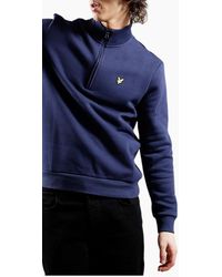 Lyle & Scott - Lyle & Scott Ml2022V Loopback Half Zip High Neck Jumper Winter Sweatshirt - Lyst