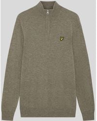 Lyle & Scott - Lambswool Blend 1/4 Zip Jumper - Lyst