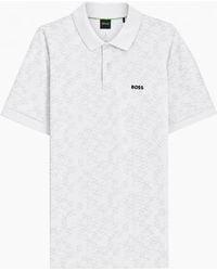 BOSS - All Over Print Polo Shirt - Lyst