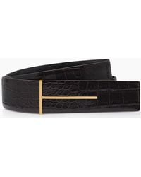 Tom Ford - Printed Croc Reversible Belt - Lyst