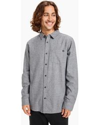 Quiksilver - Motherfly Heather Button Up Long Sleeve Shirt - Lyst