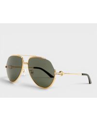 CASABLANCA - Stainless Steel Aviator - Lyst