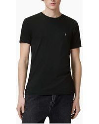 AllSaints - All Saints T Shirts Tonic Crew Neck Short Sleeve Rumskull Plain Casual Tops - Lyst