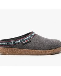 Haflinger - Franzl Wool Clogs Anthracite - Lyst
