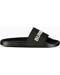 Burberry - Logo Tech Furley Sliders - Lyst