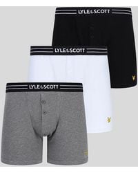 Lyle & Scott - 3 Pack Core Trunks With Eagle Waistband - Lyst