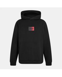 BOSS - Hooded Neck Drop Shoulder Sweatshirt - Lyst