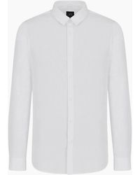 ARMANI EXCHANGE - Embroidered Logo Button Up Shirt - Lyst