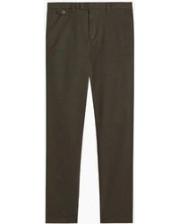 Ted Baker - Genay Slim Fit Smart Khaki Trousers - Lyst