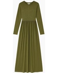 Ro&zo - Petite Khaki Seamed Bodice Jersey Dress - Lyst