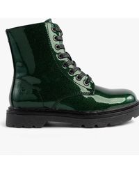 Heavenly Feet - Justina2 Glitter Ankle Boots Emerald Glitter - Lyst