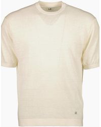 C.P. Company - Linen Knitted T-Shirt - Lyst