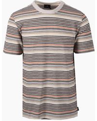 Paul Smith - Regular Fit Knitted T-Shirt Stripe - Lyst