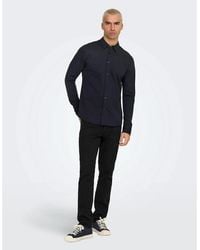 ONLY - Regular Fit Long Sleeve Shirt - Lyst