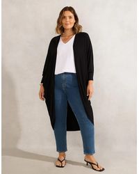 Live Unlimited London - Longline Cardigan - Lyst