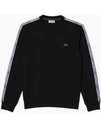 Lacoste - Branded Tape Crewneck Jumper - Lyst