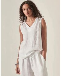 James Lakeland - Pure Linen Sleeveless Top - Lyst