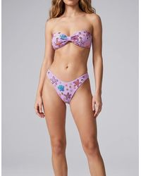 Oceanus - Quinn Clasp Closure Bikini Top Lilac - Lyst