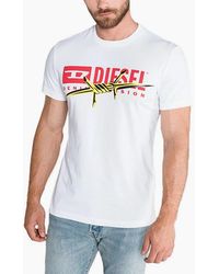 DIESEL - T Diego Bx2 T-Shirt Crew Neck Short Sleeve Casual Cotton Tee - Lyst