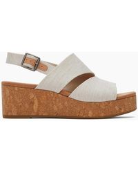 TOMS - Claudine Wedge Sandals Natural - Lyst