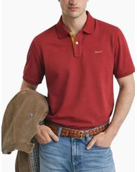 GANT - Polo Pique Shirt Short Sleeve Casual Cotton Top - Lyst