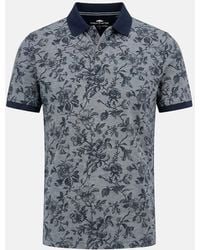 Fynch-Hatton - All Over Print Two-Tone Polo Shirt - Lyst