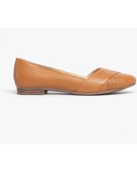 Hush Puppies - Marley Leather Ballerina Shoes Tan - Lyst
