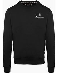 Aquascutum - Crew Neck Ribbed Collar Long Sleeve Sweatshirt - Lyst