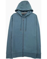 BOSS - Seeger 92 Zip Hoodie Rubber Logo 445 - Lyst