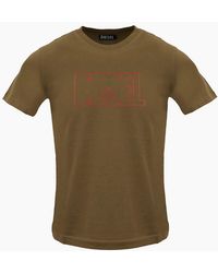DIESEL - Outlined Logo Coffee Liqueur T-Shirt - Lyst