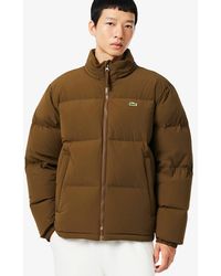 Lacoste - Water-Repellent Hooded Down Jacket - Lyst