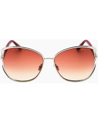 Tom Ford - Marta Shiny Palladium Sunglasses - Lyst
